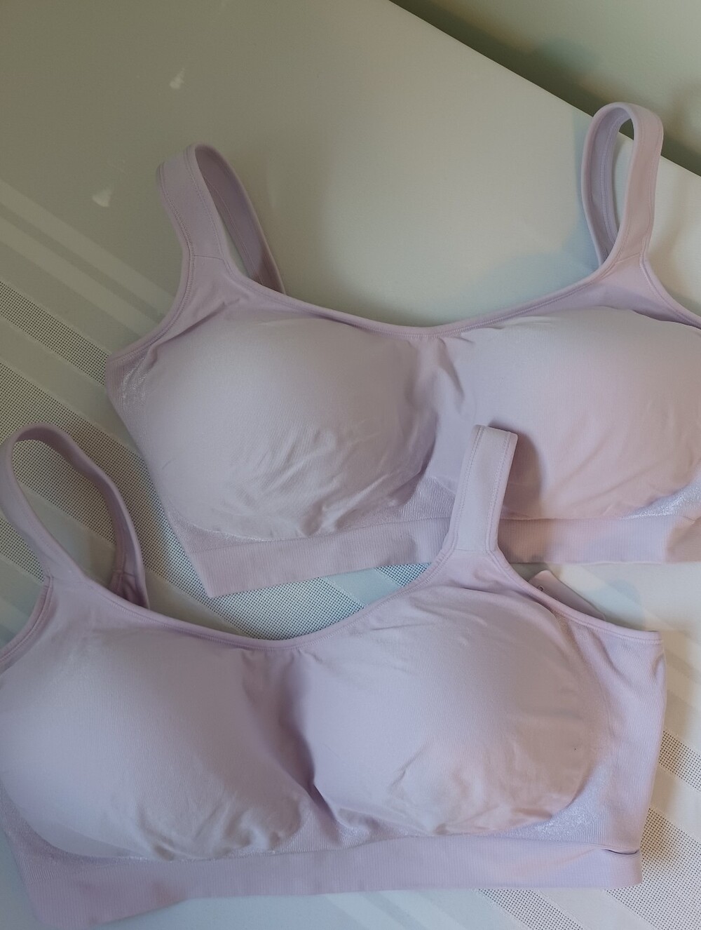 Shapermint Wirefree Essentials  Comfort Bra Duo in Lilac 4x Loungewear